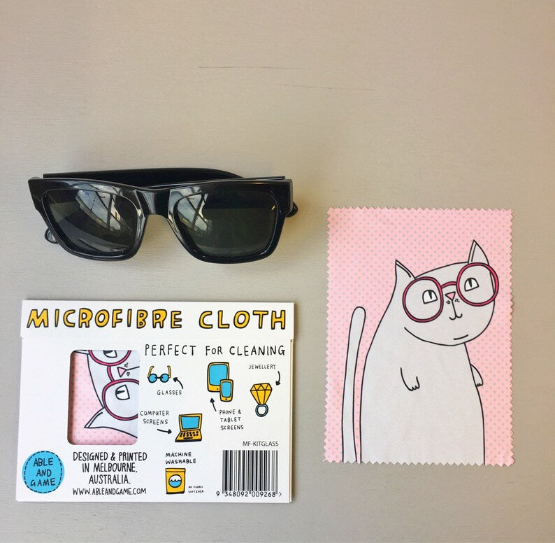 Microfibre Cloth - Kitty Glasses