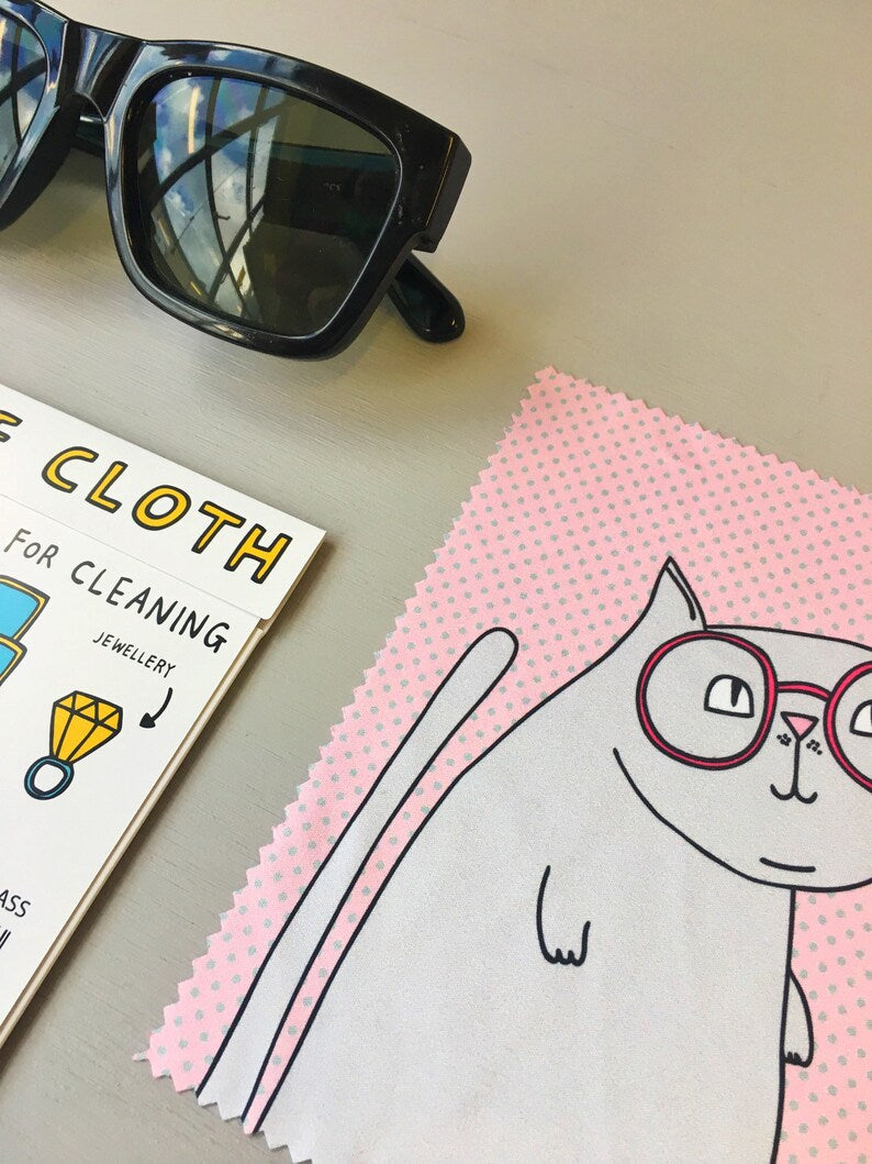 Microfibre Cloth - Kitty Glasses