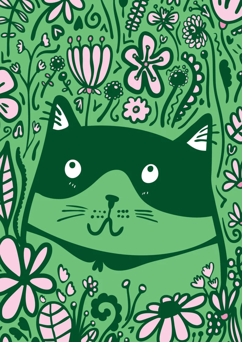 Microfibre Cloth - Flower Cat