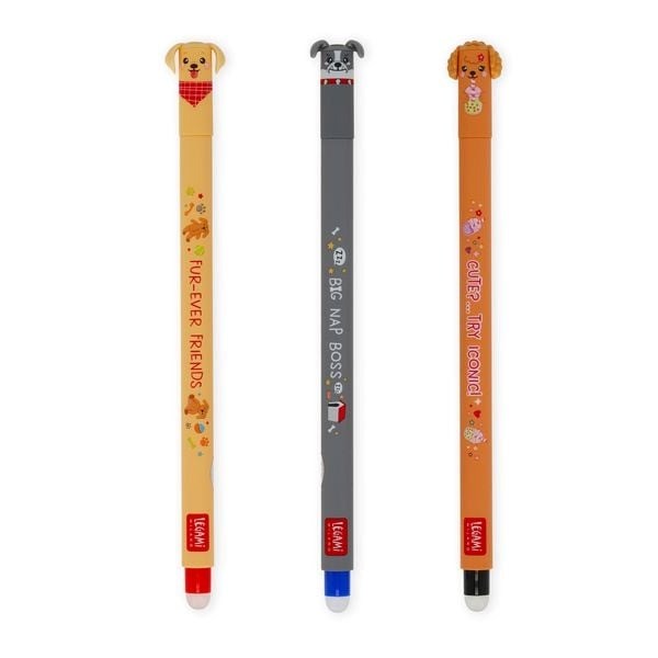 Legami -  Set of 3 Erasable Gel Pen - Fur-Ever Friends