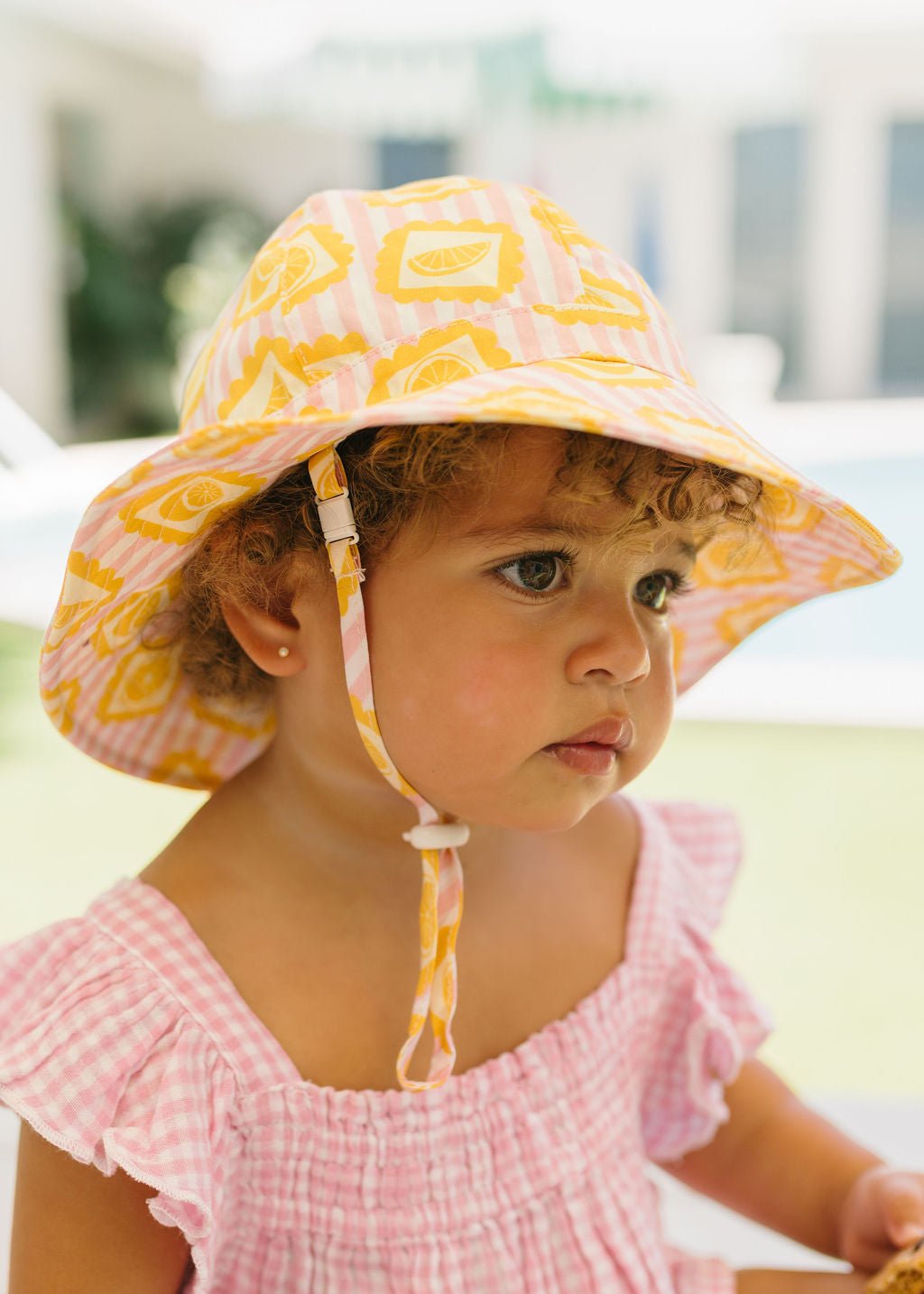 Acorn Kids Lemonade Stripe Wide Brim Sunhat