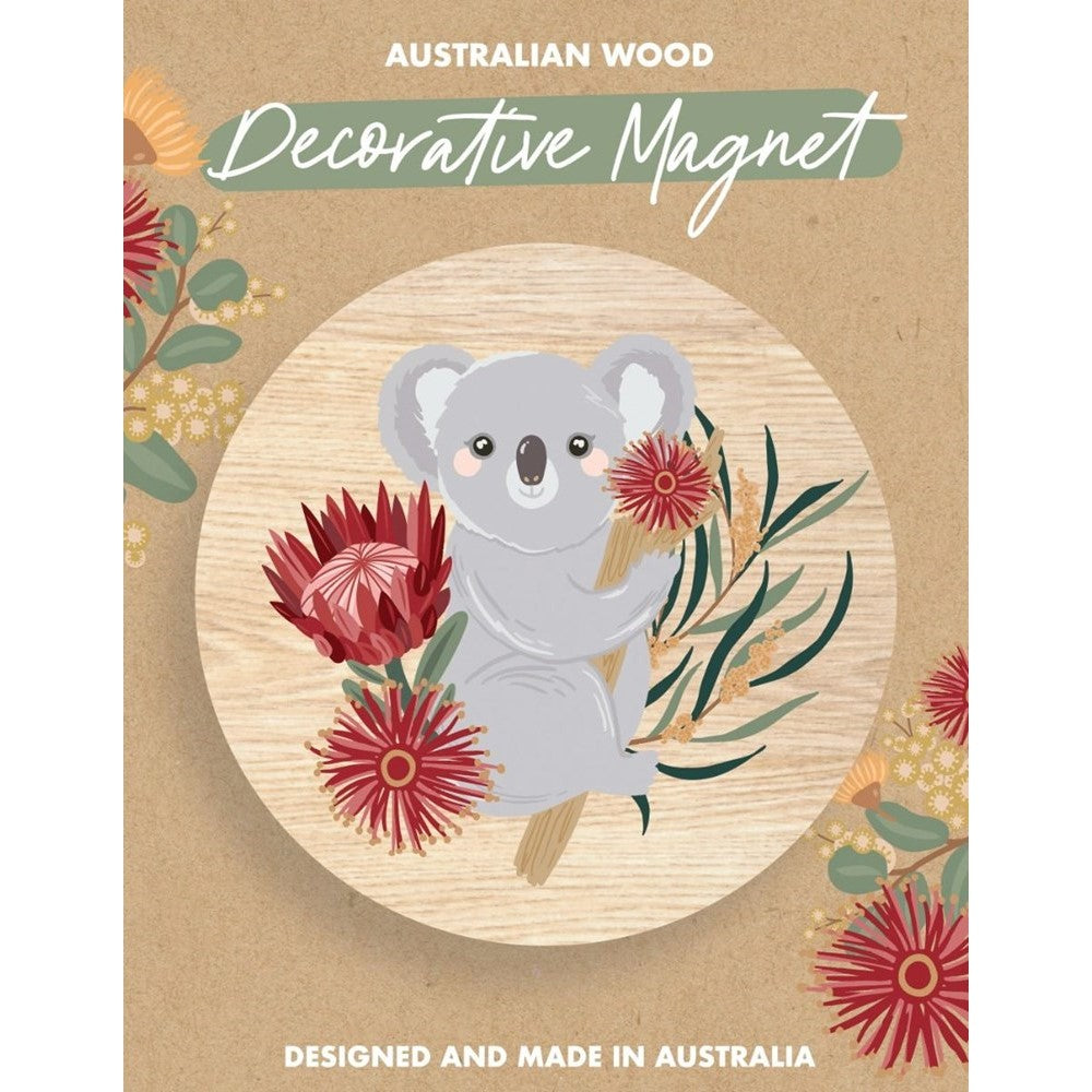 Aero Images Decorative Wooden Magnet - Koala