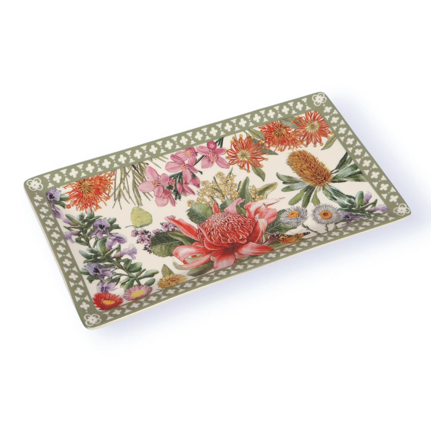La La Land: Large Ceramic Tray Botanical Blooms