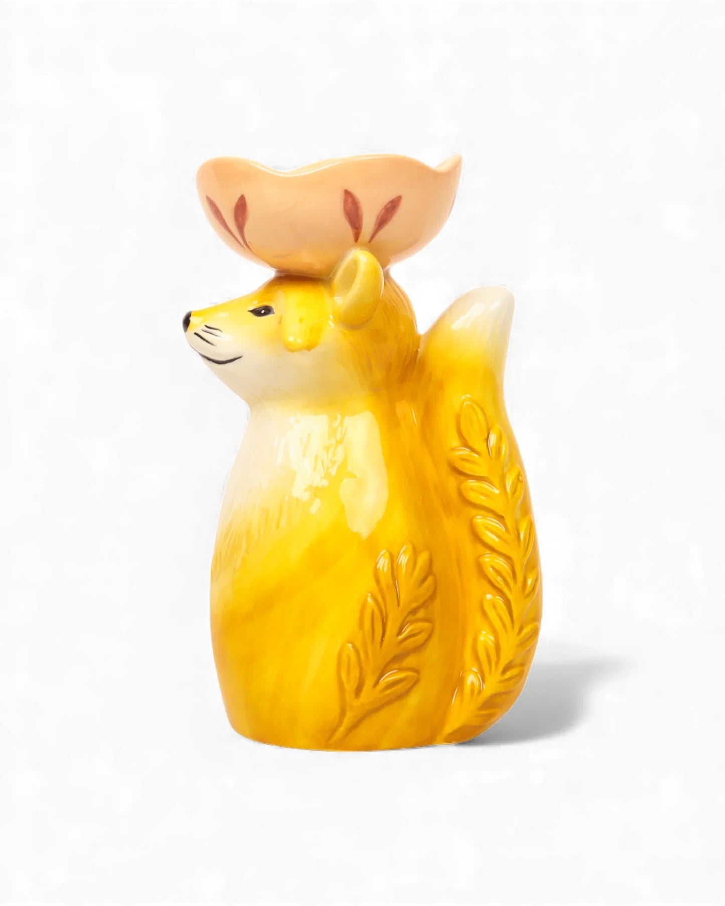 Retro Folk Stoneware Foxy Vase