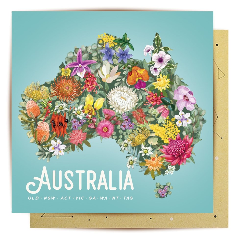 La La Land: Greeting Card Australia Map