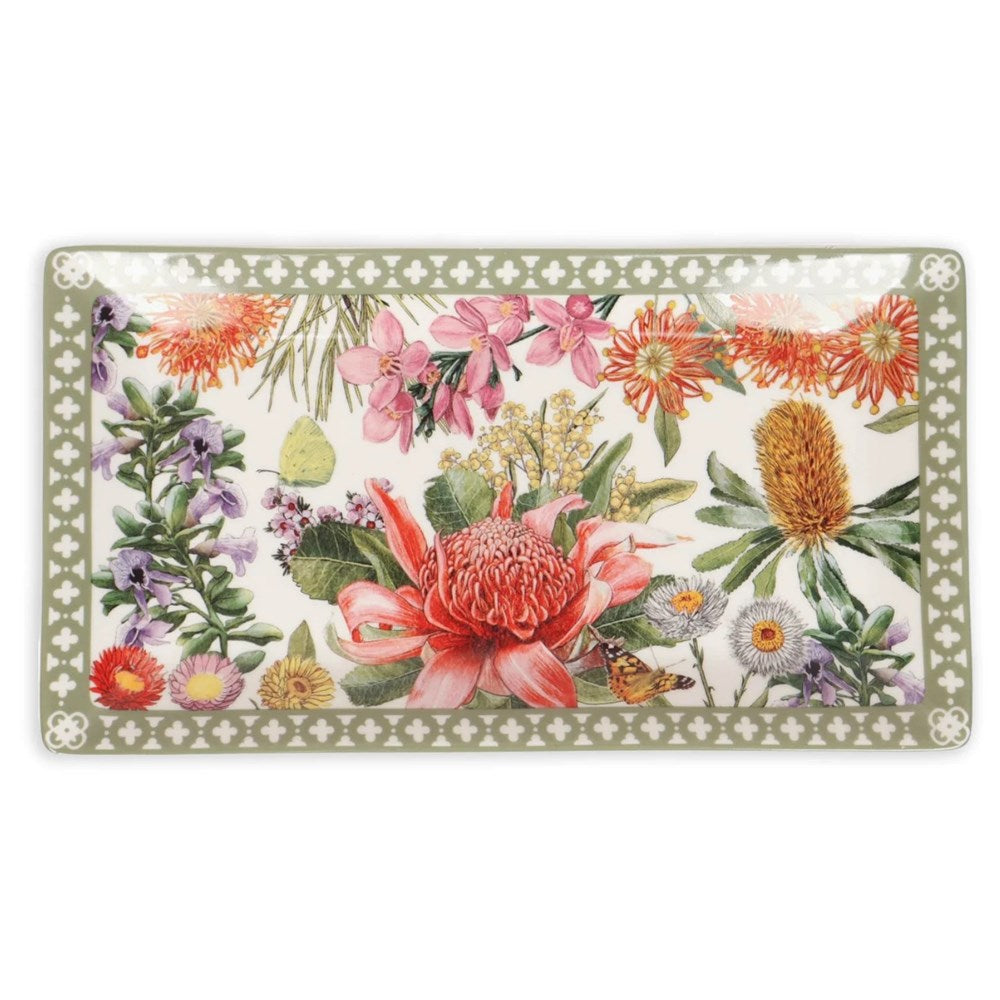 La La Land: Large Ceramic Tray Botanical Blooms