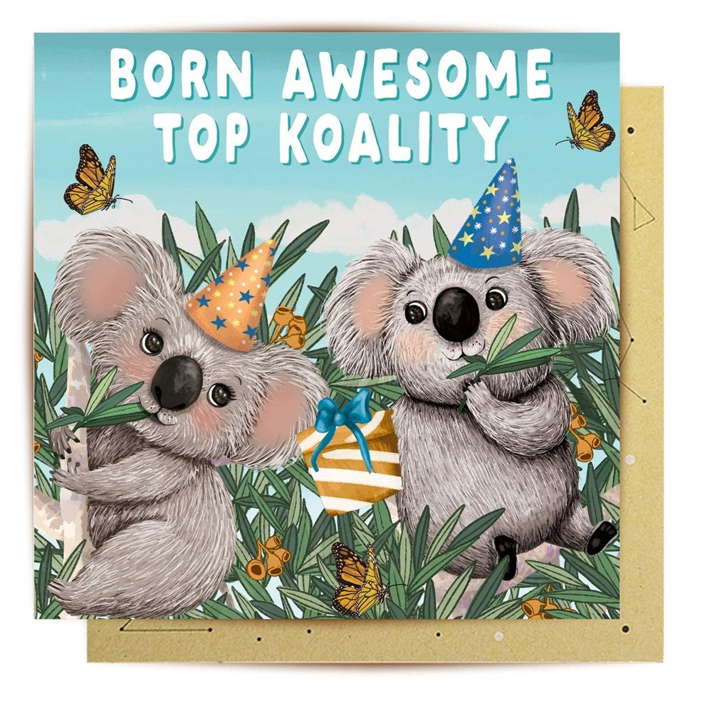 Greeting Card Garden Giggles Koalas
