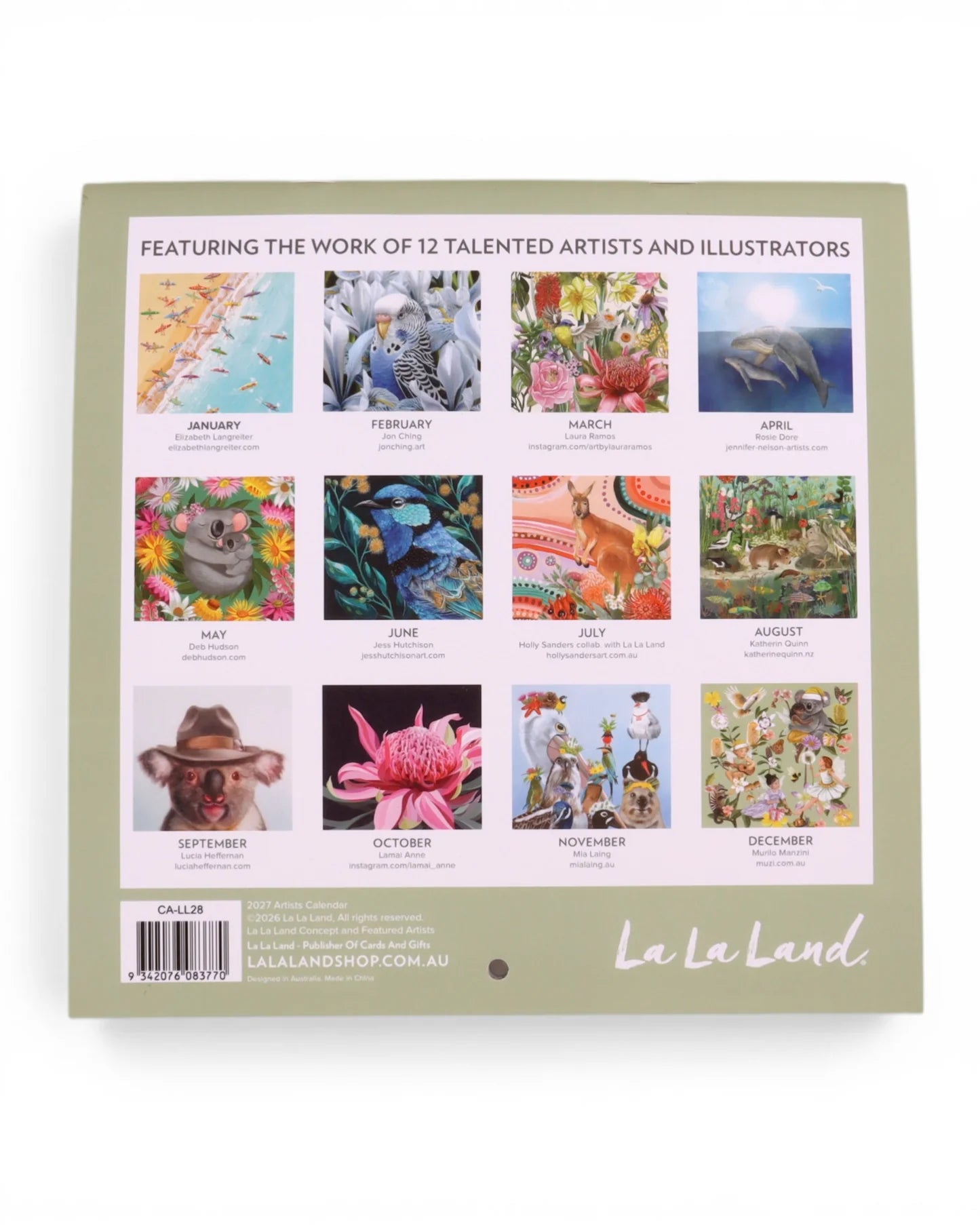 La La Land 2027 Artists Wall Calendar