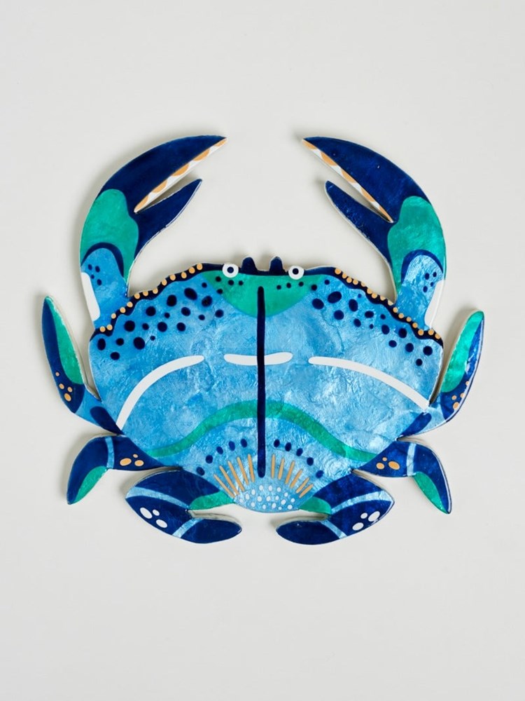 Jones & Co: Beach Club Blue Crab Wall Tile