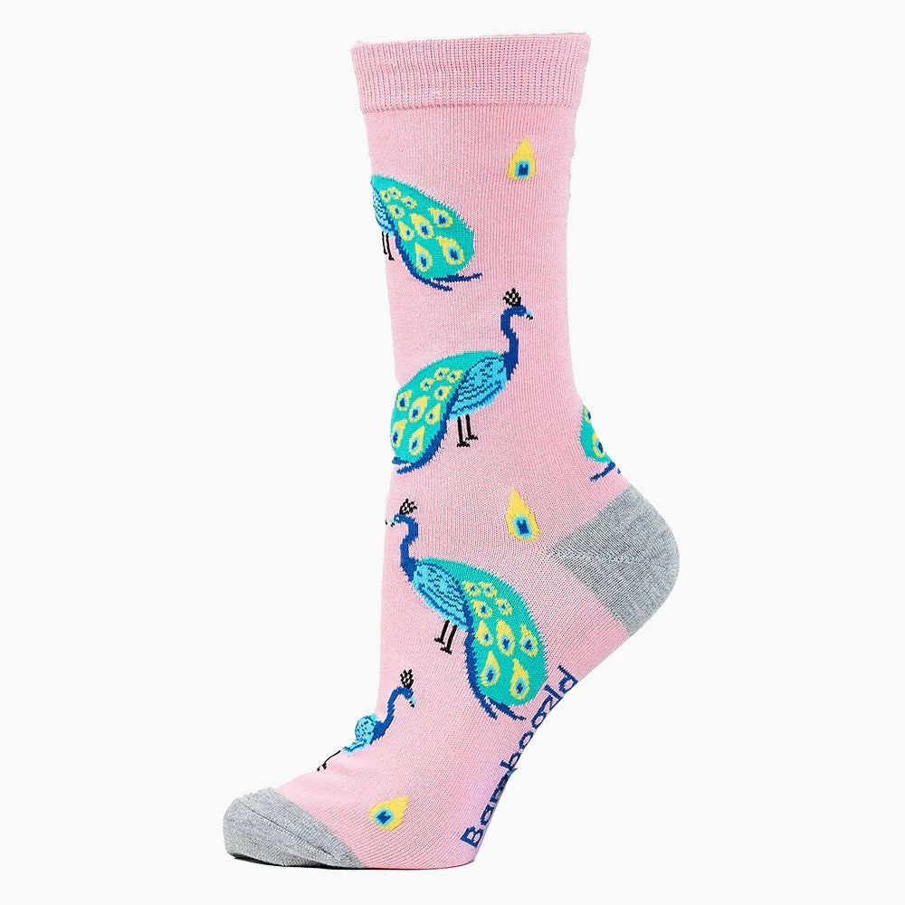 Bamboozld Womens Bamboo Socks - Pink Peacock