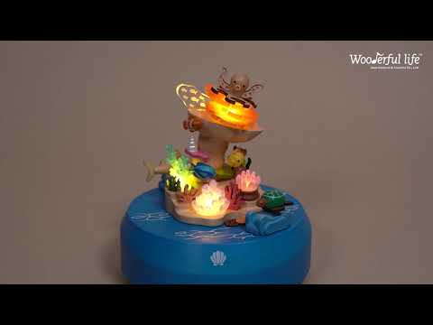 Wooden Animated Light with Music Coral Reef