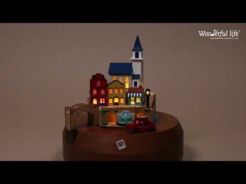 Wooden Animated Light with Music Travel in the Town