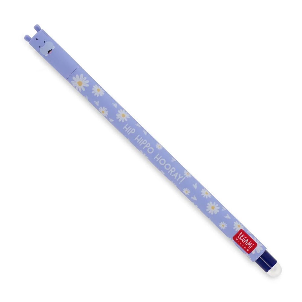 Legami: Erasable Pen Hippo - Blue Ink