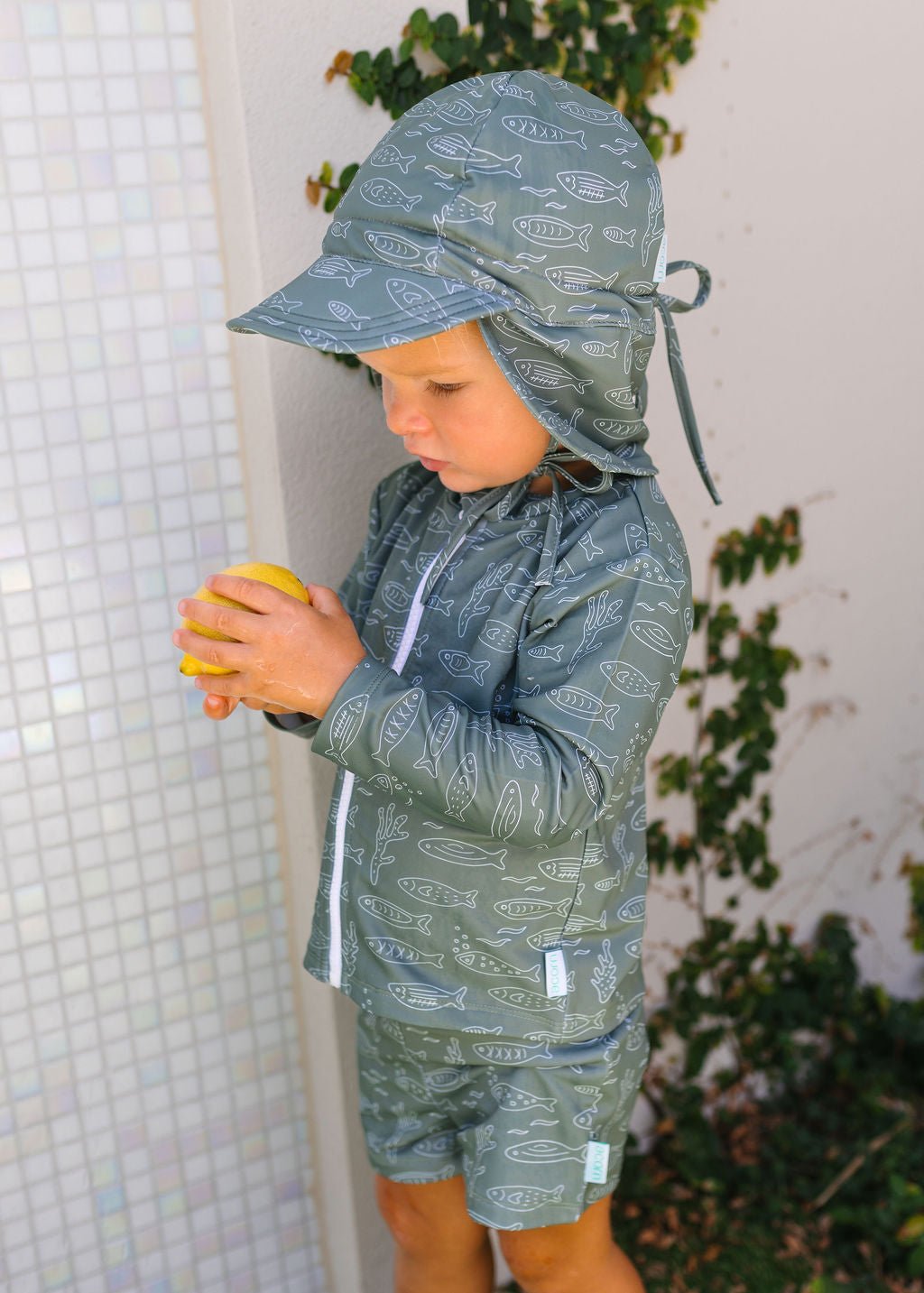 Acorn Kids School Of Fish Swim Flap Cap