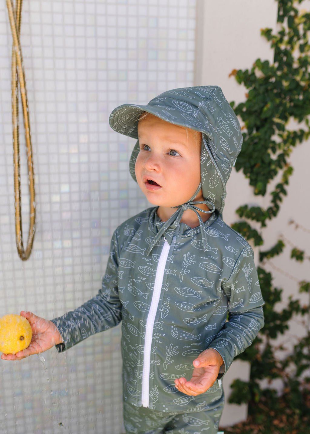 Acorn Kids School Of Fish Swim Flap Cap