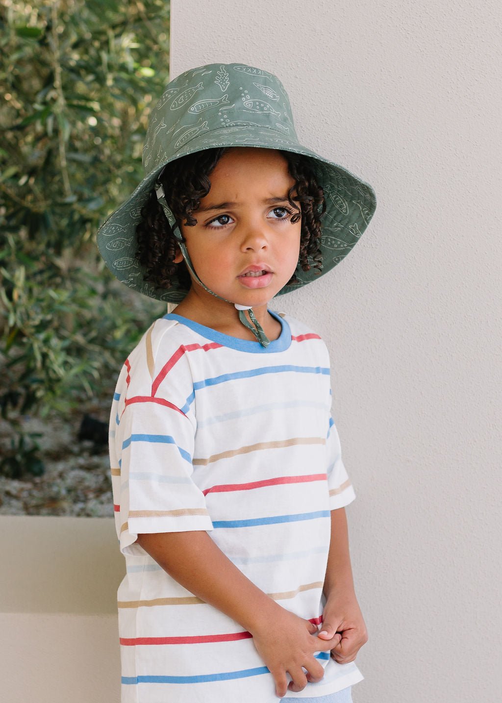 Acorn Kids School Of Fish Wide Brim Bucket Hat