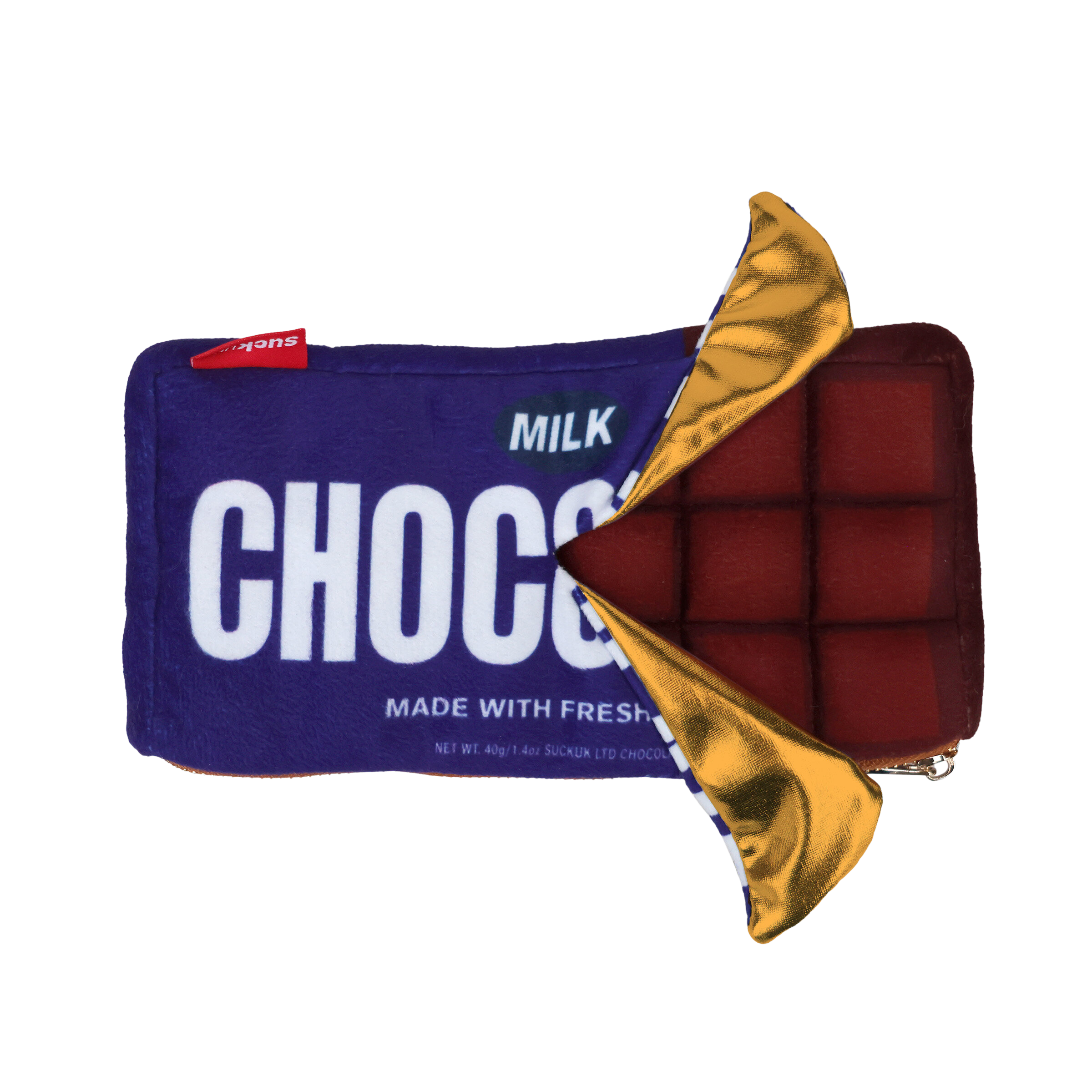 Suck UK Chocolate Bar Plush Zip Case