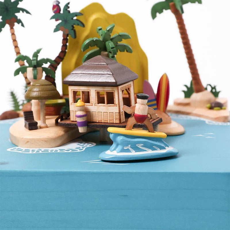 Wooderful Life Music Box - Sunshine Island Surfer
