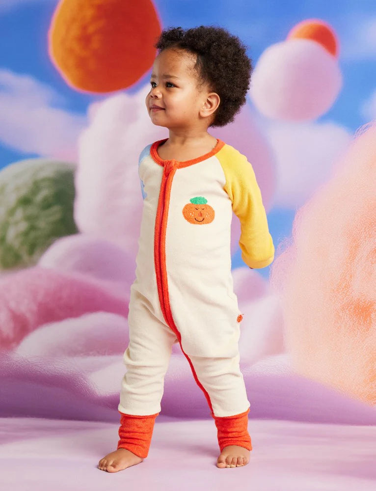 Halcyon Nights: Terry Long Sleeve Romper Pocket Patch