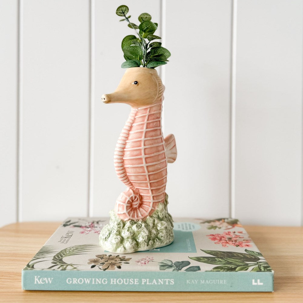 Reef Seahorse Vase Pink