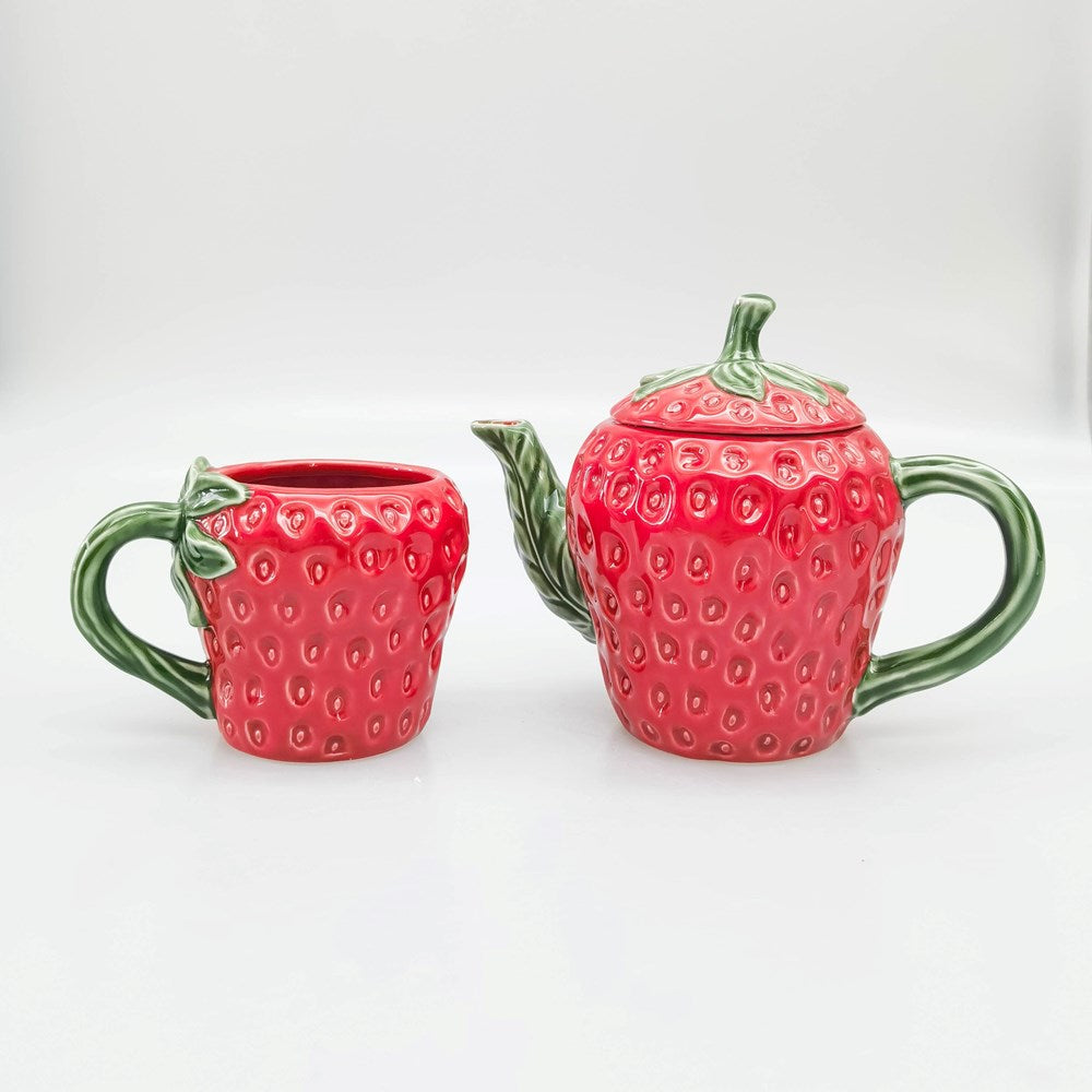 Strawberry Teapot Red