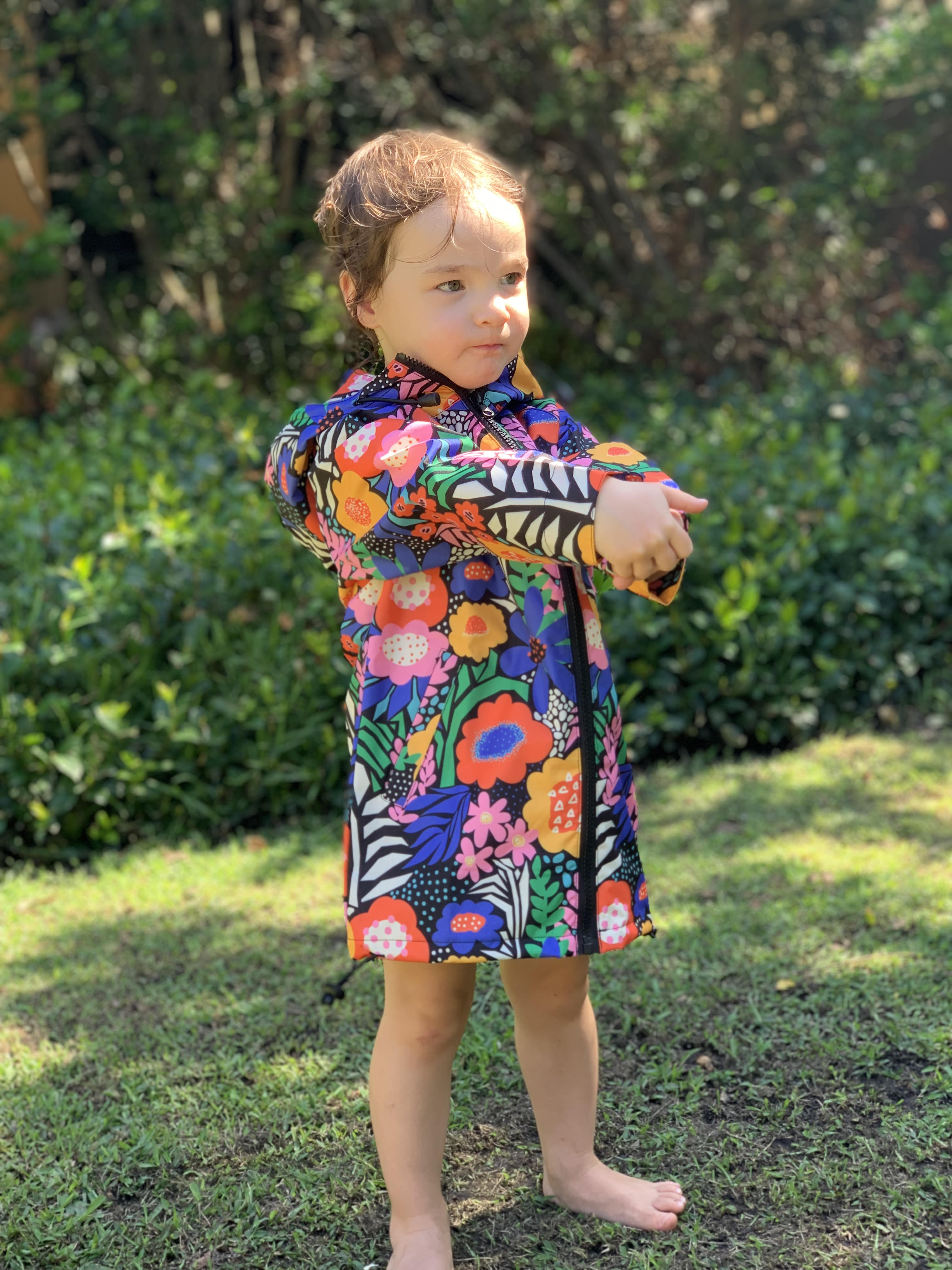Raincoat: Flower Collage Kids