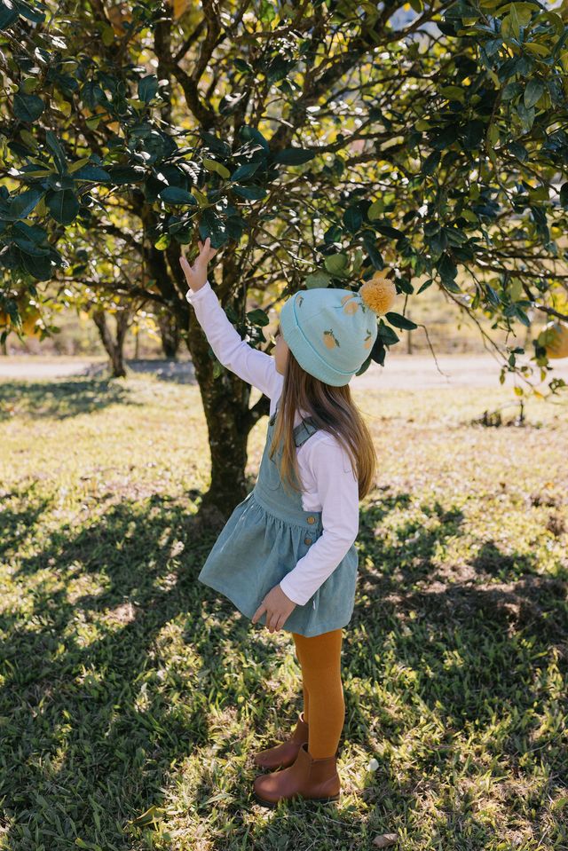 Acorn kids: Lemon Merino Beanie