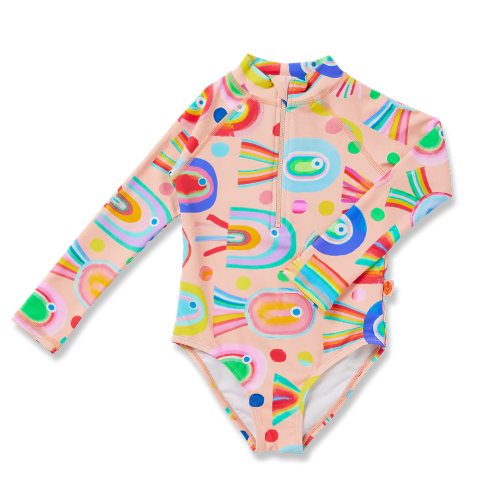 Halcyon Nights: Long Sleeve Zip Bather Fancy Fins
