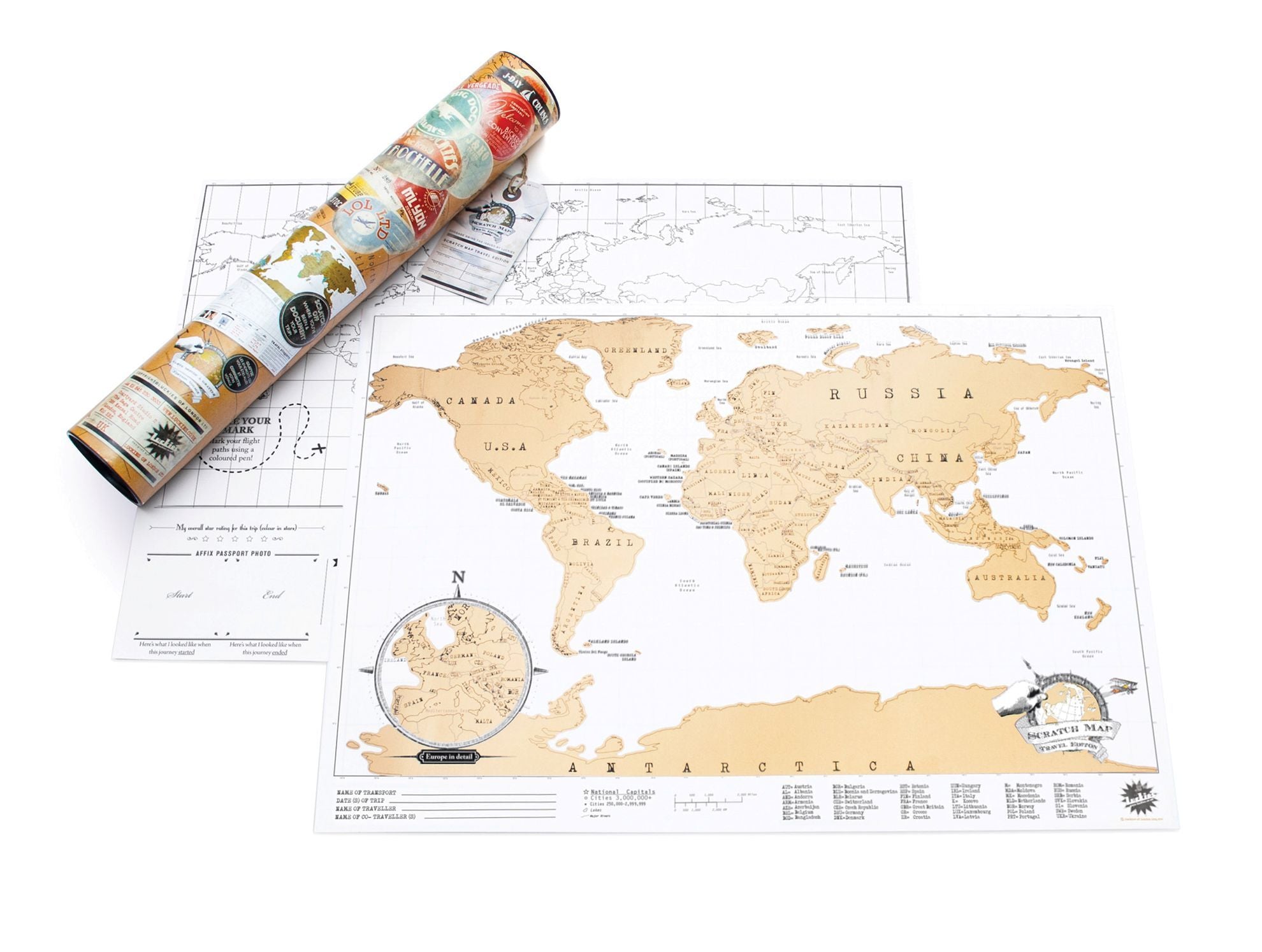 Scratch World Map Travel Edition