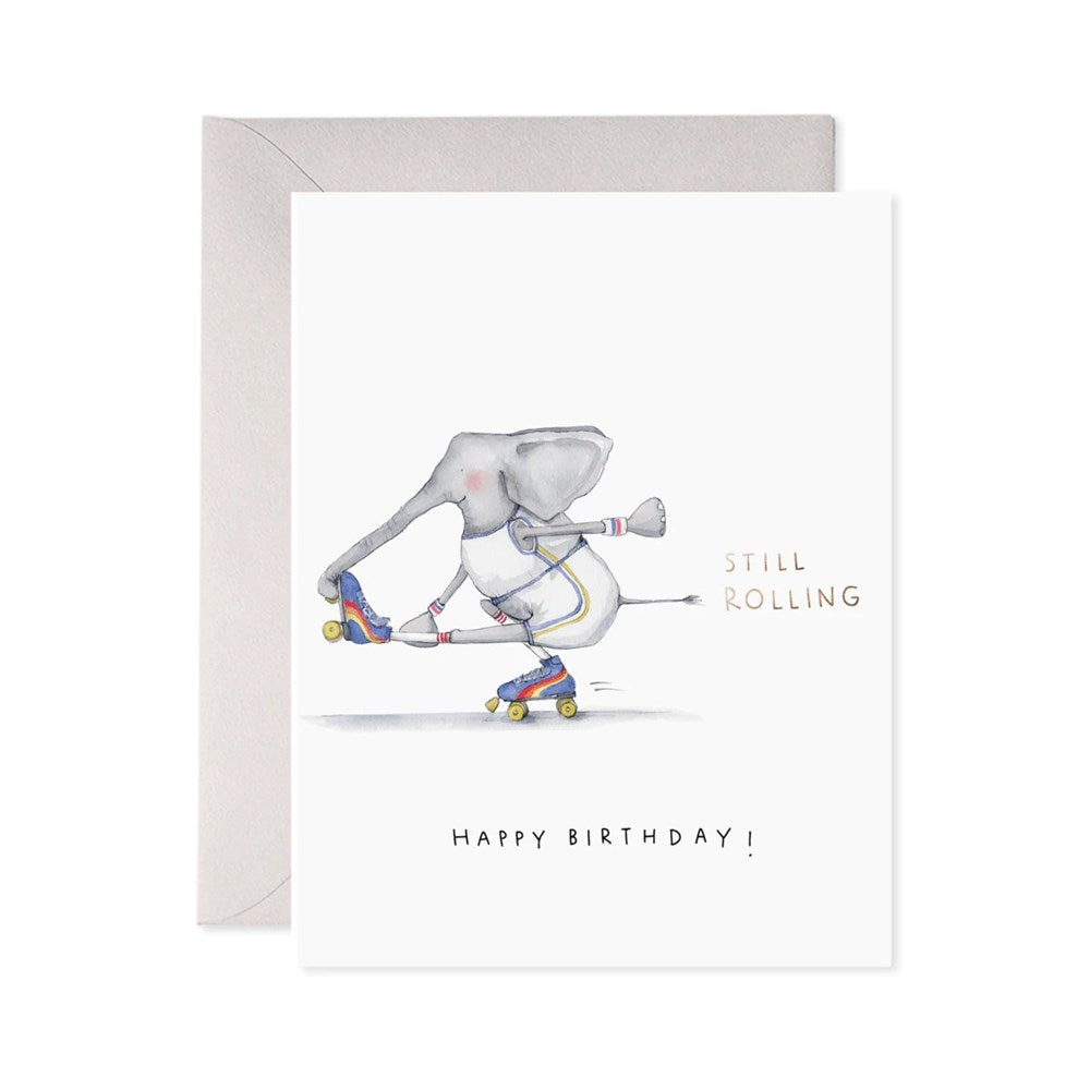 E. Frances Paper: Foil Greeting Card Still Rolling