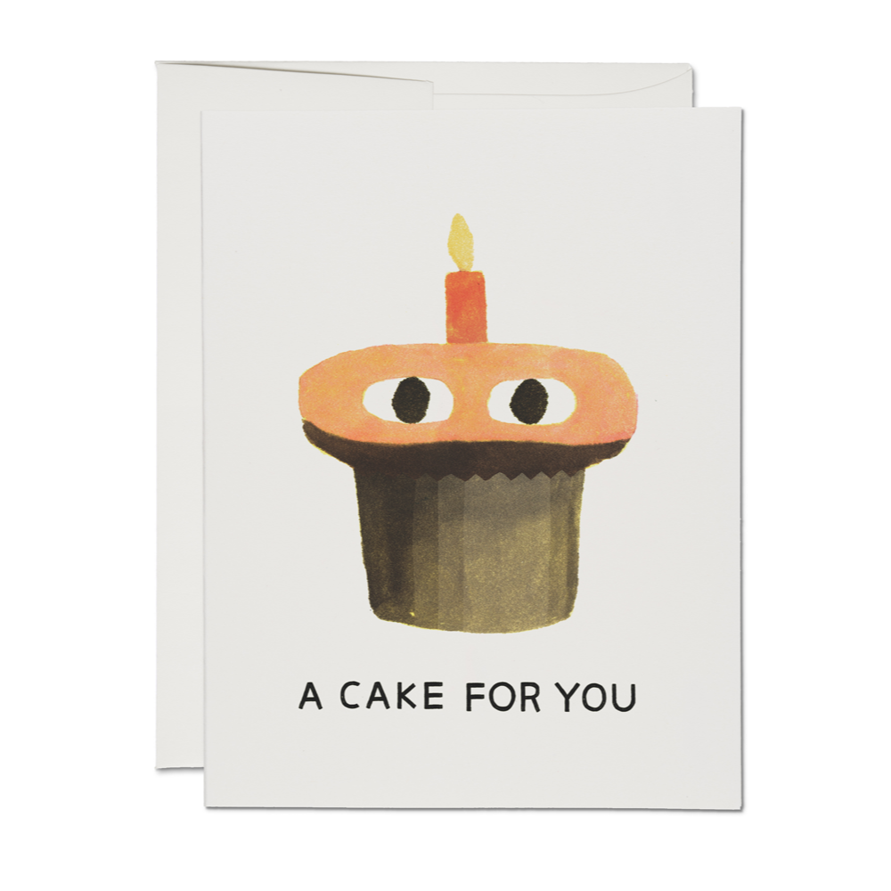Red Cap Greeting Card - A Cake For You