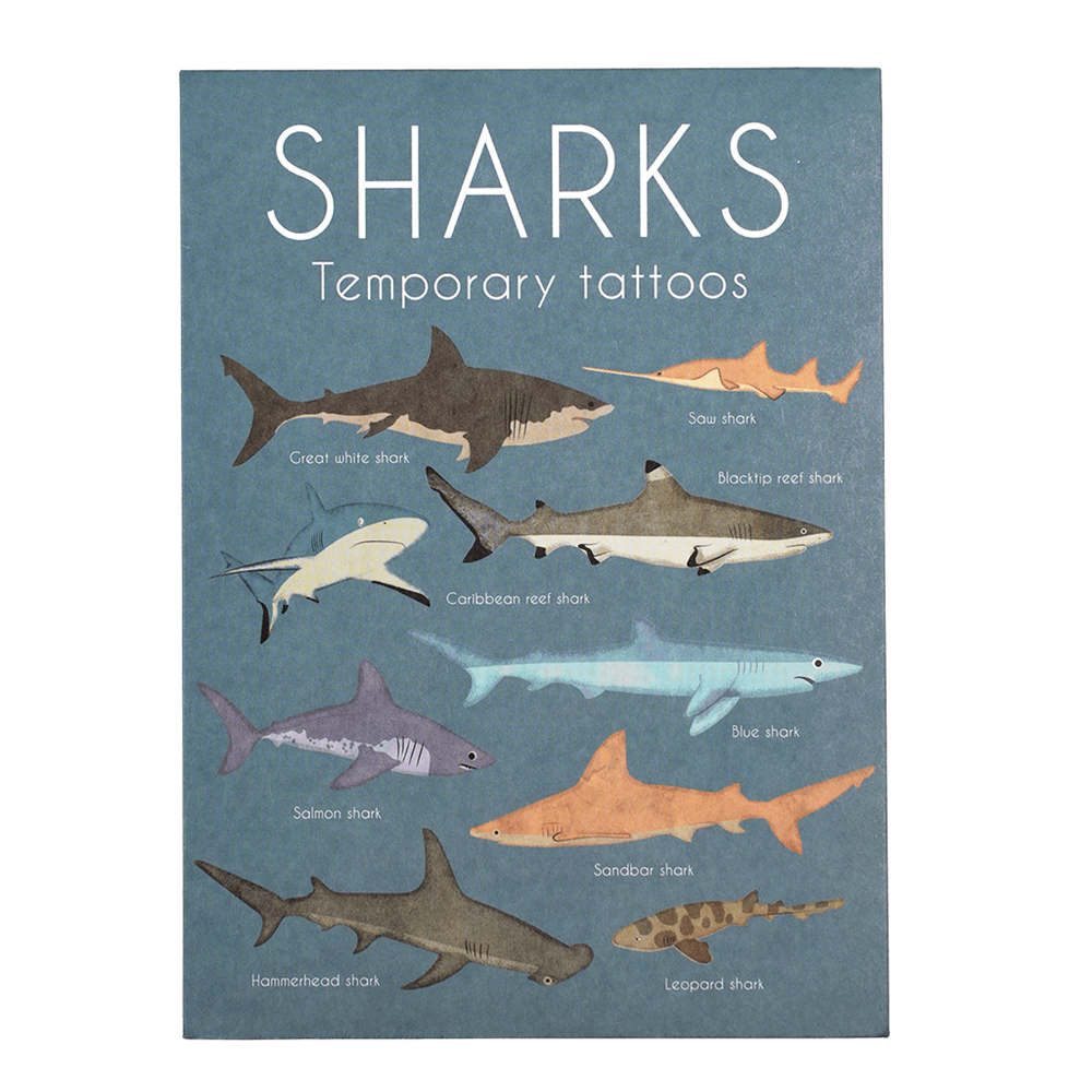 Rex London Temporary Tattoos - Sharks