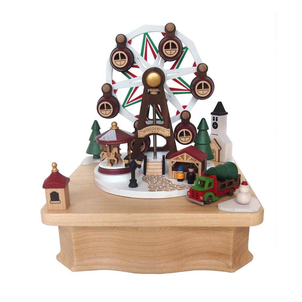 Wooderful Life Christmas Ferris Wheel Music Box