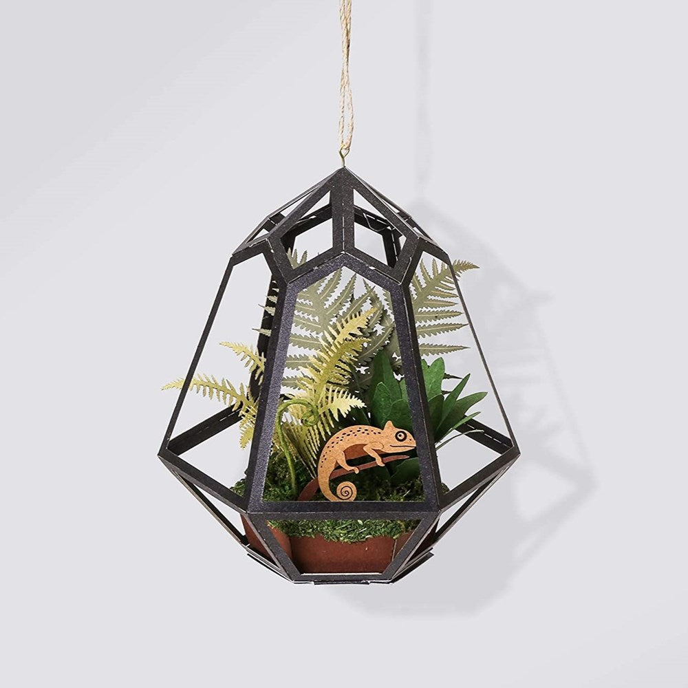 Paper Thought: Lasercut Paper Model Fern and Chameleon