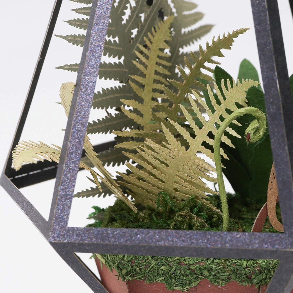 Paper Thought: Lasercut Paper Model Fern and Chameleon