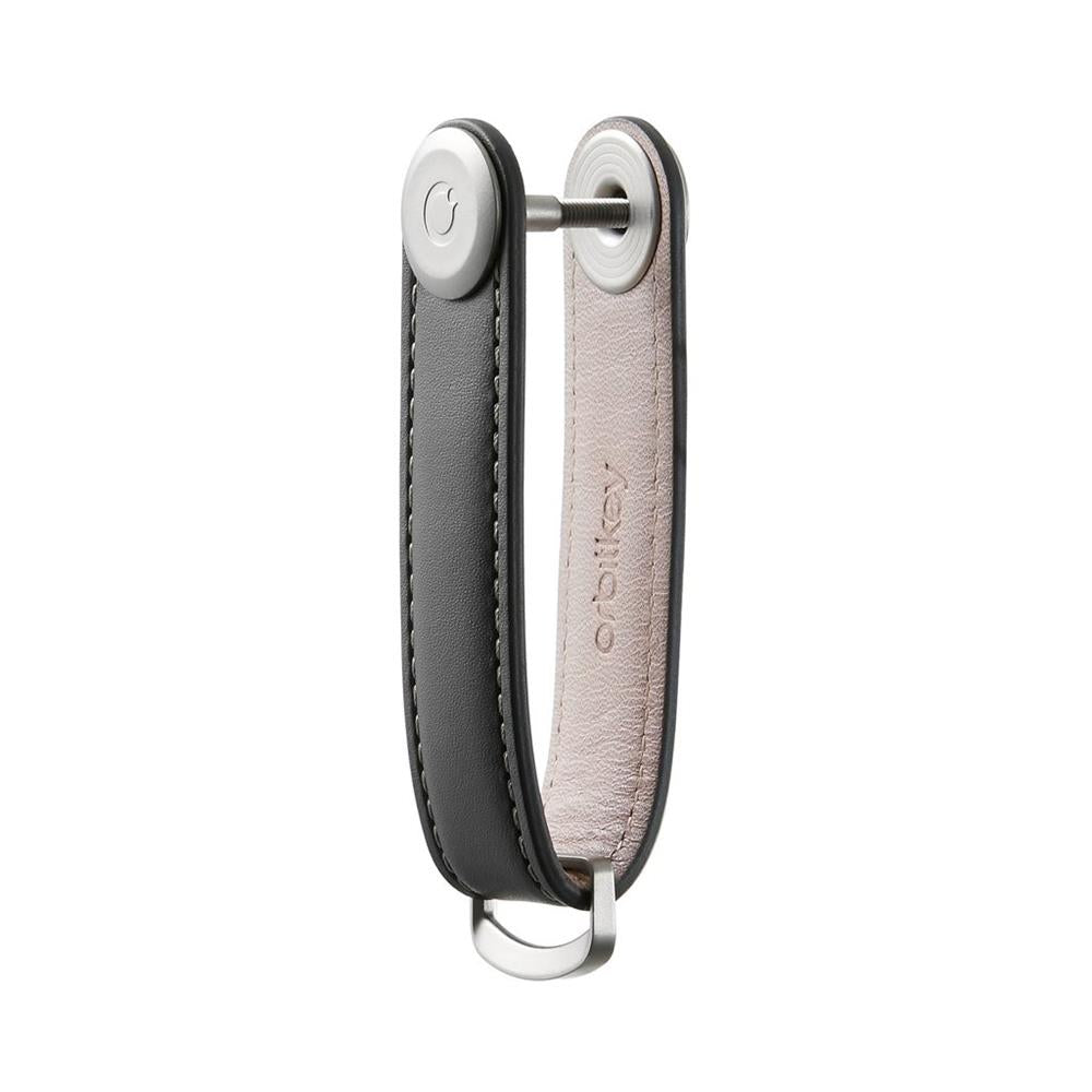 Orbitkey Leather Key Organiser - Charcoal/Grey