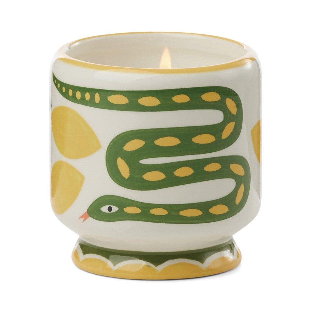 Paddywax: Adopo 8oz Ceramic Candle Snake Wild Lemongrass