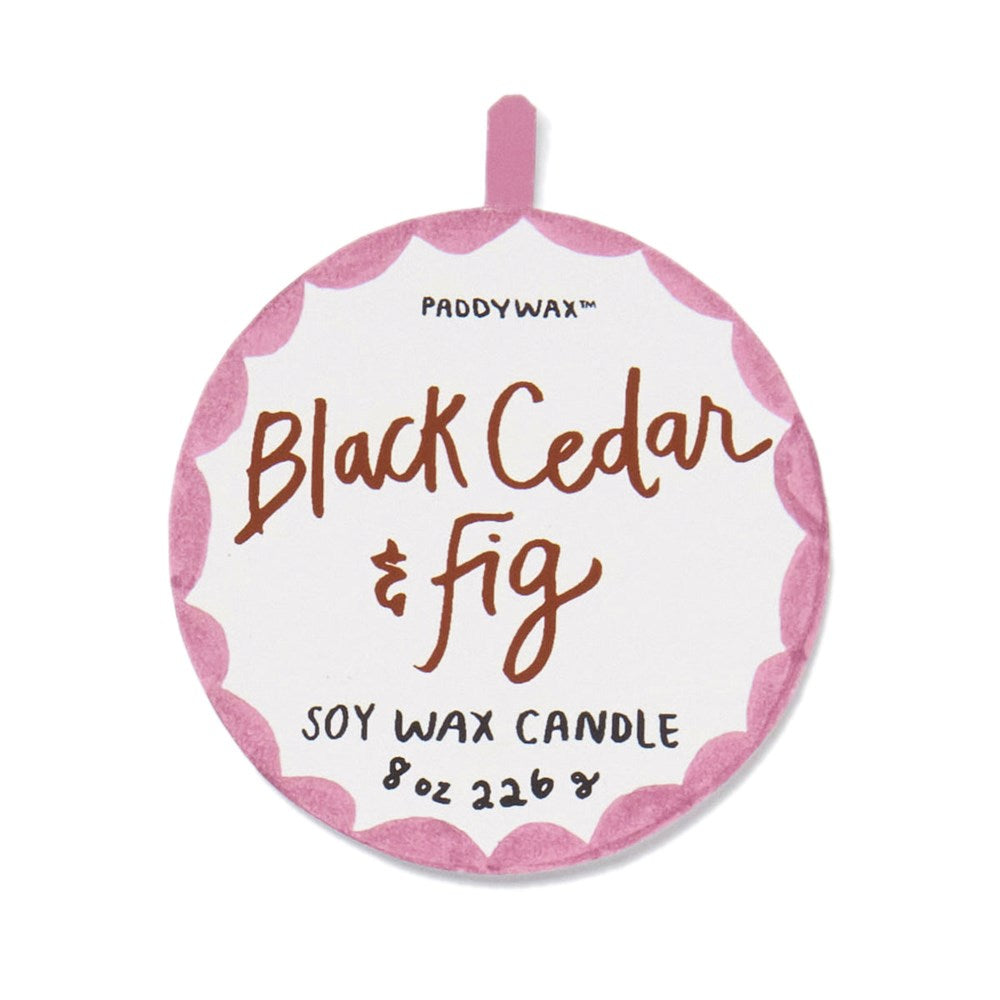 Paddywax: Adopo 8oz Ceramic Candle Tiger Black Cedar & Fig