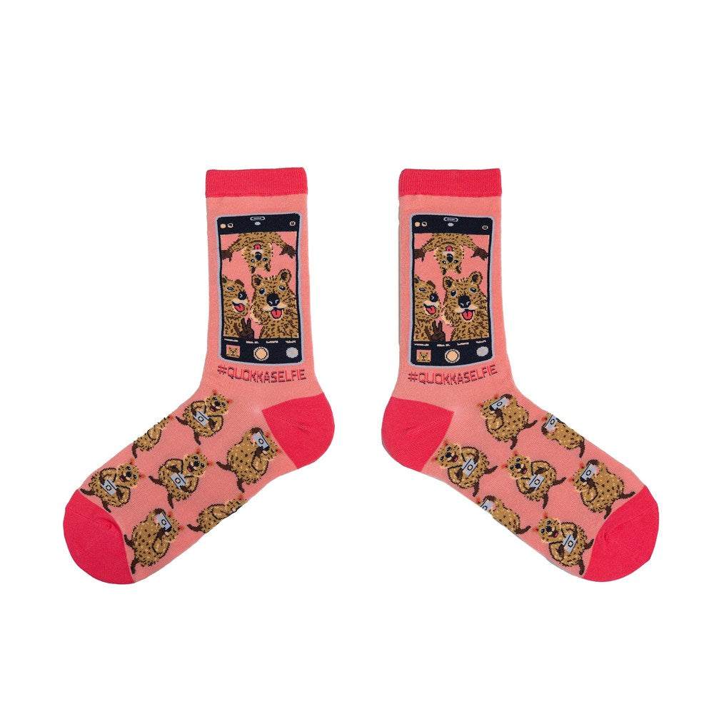 Spencer Flynn Womens Socks - Quokka Selfie