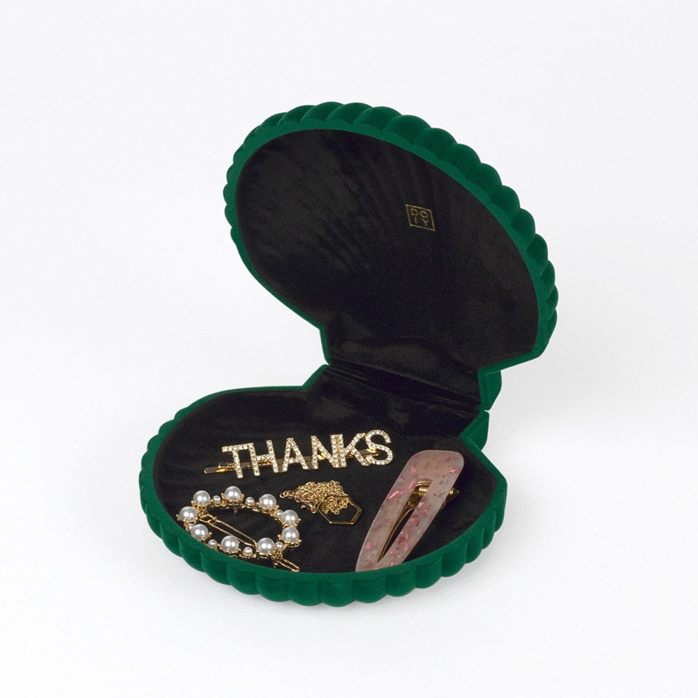 Doiy: Shell Jewelry Box Green