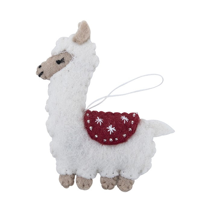 Pashom Llama Christmas Ornament - Red Blanket