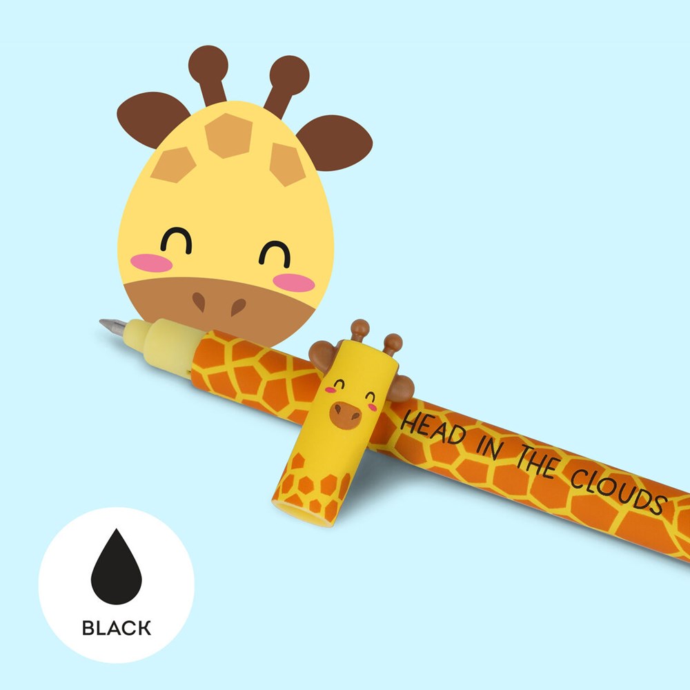 Legami Giraffe Erasable Gel Pen - Black Ink