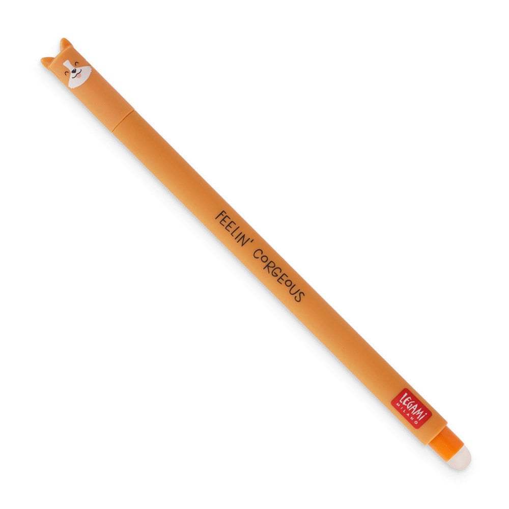 Legami Corgi Erasable Gel Pen - Black Ink