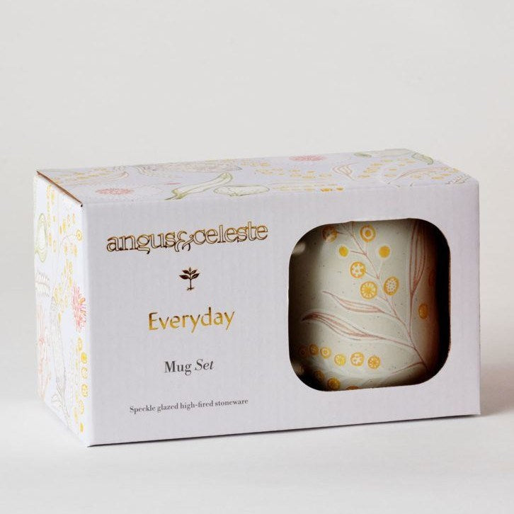 Angus & Celeste: Everyday Mugs Two Set Wattle