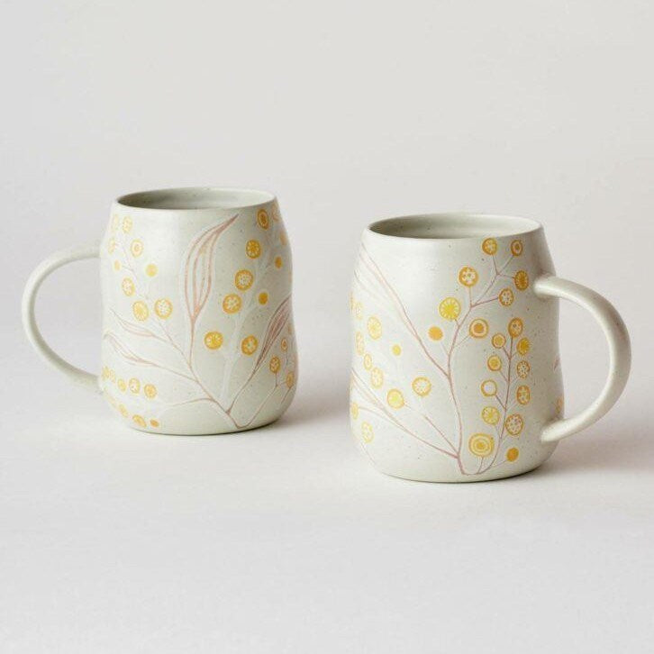 Angus & Celeste: Everyday Mugs Two Set Wattle