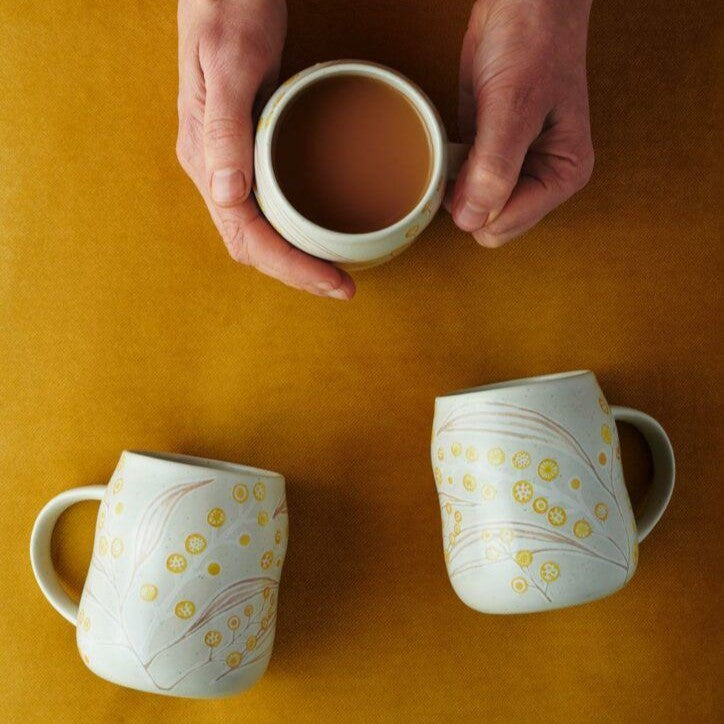 Angus & Celeste: Everyday Mugs Two Set Wattle