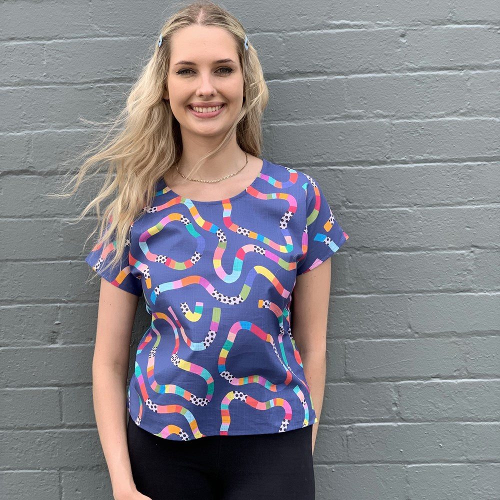 Rainbow Topographic Women's Top