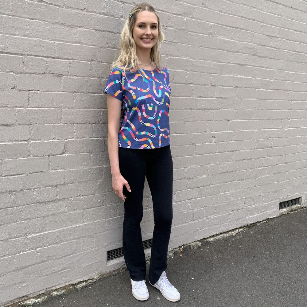 Rainbow Topographic Women's Top