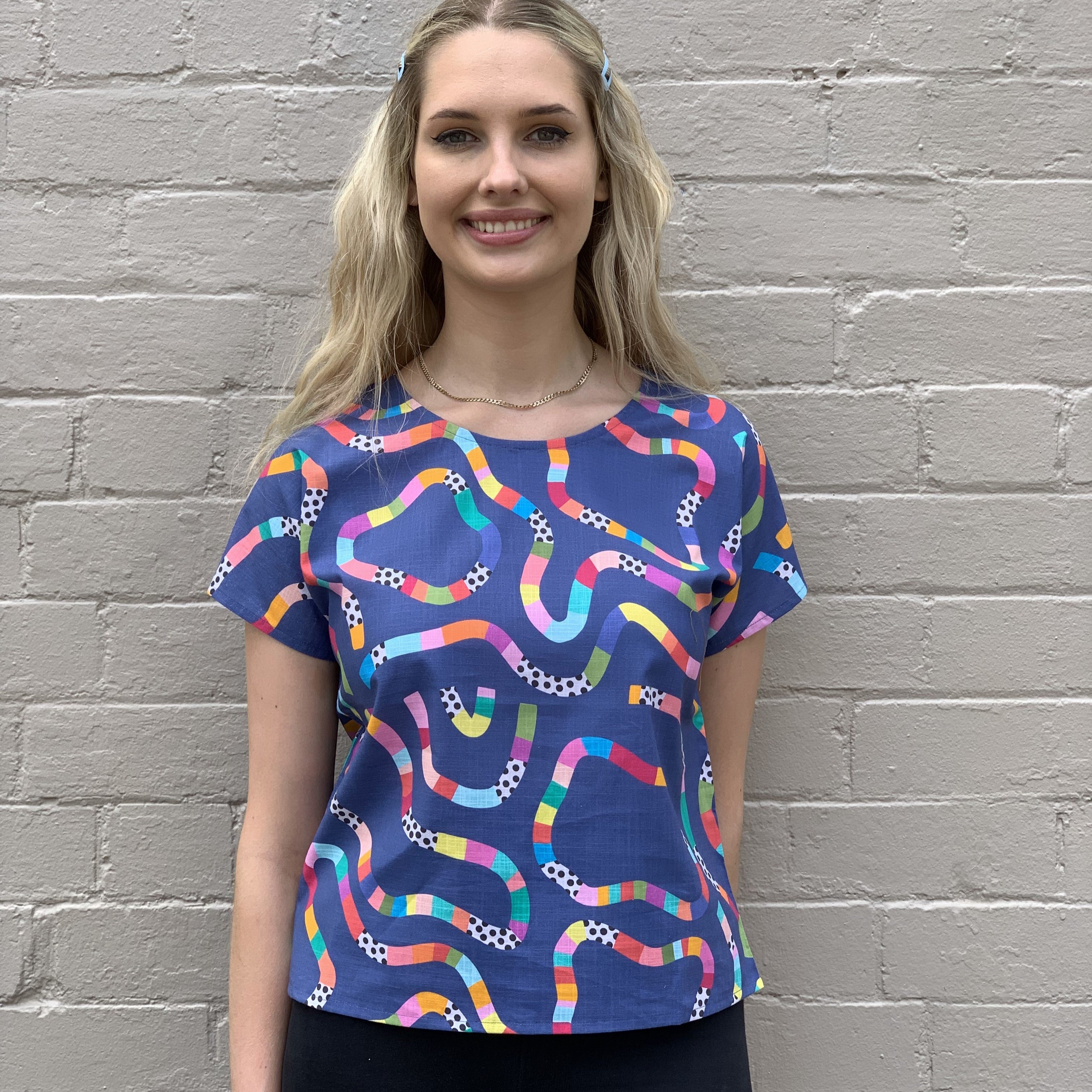 Rainbow Topographic Women's Top