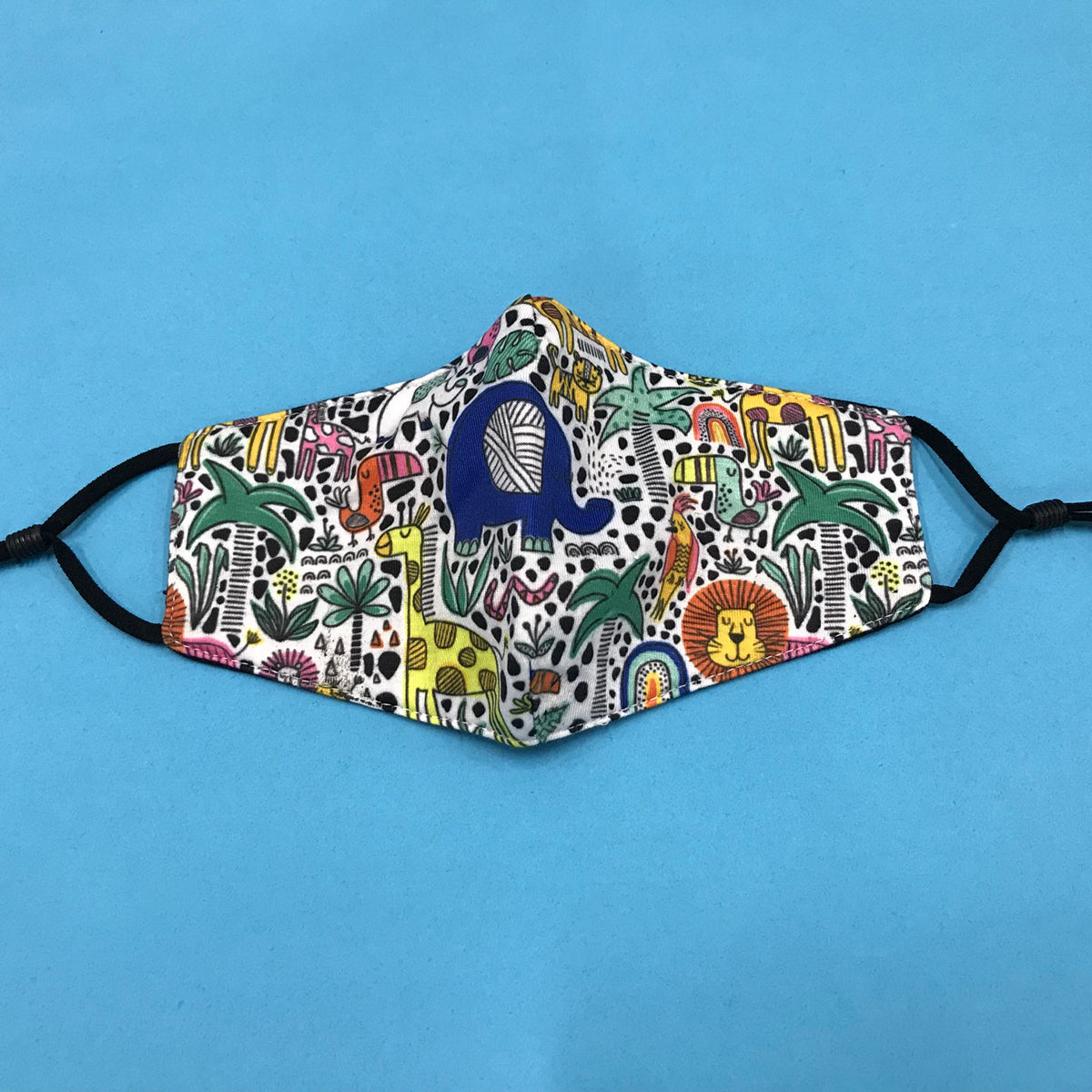 Doodle Safari Kids Face Mask - Adjustable Wire